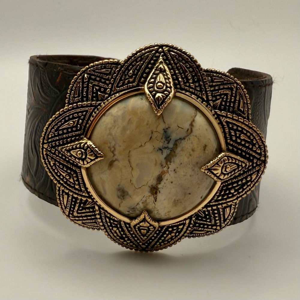 Studio Barse African Opal Golden Bronze Southwestern Style Cuff Bracelet